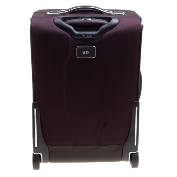 Tumi Burgundy Nylon Arrive De Gaulle International 2 Wheeld Carry-On Luggage - Picture 12 of 15